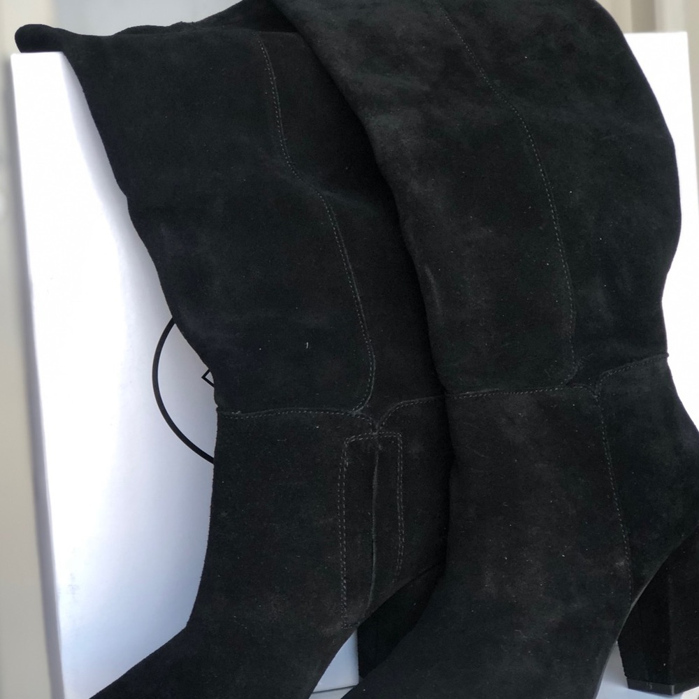 STEVE MADDEN raddle black suede boots - Picture 4 of 6